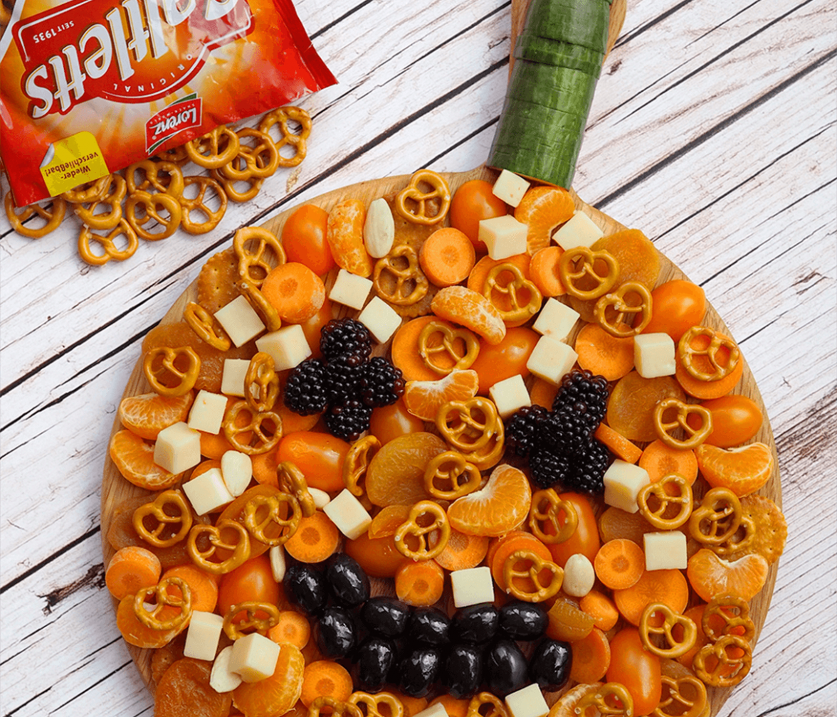Halloween – Kürbis-Snackplatte
