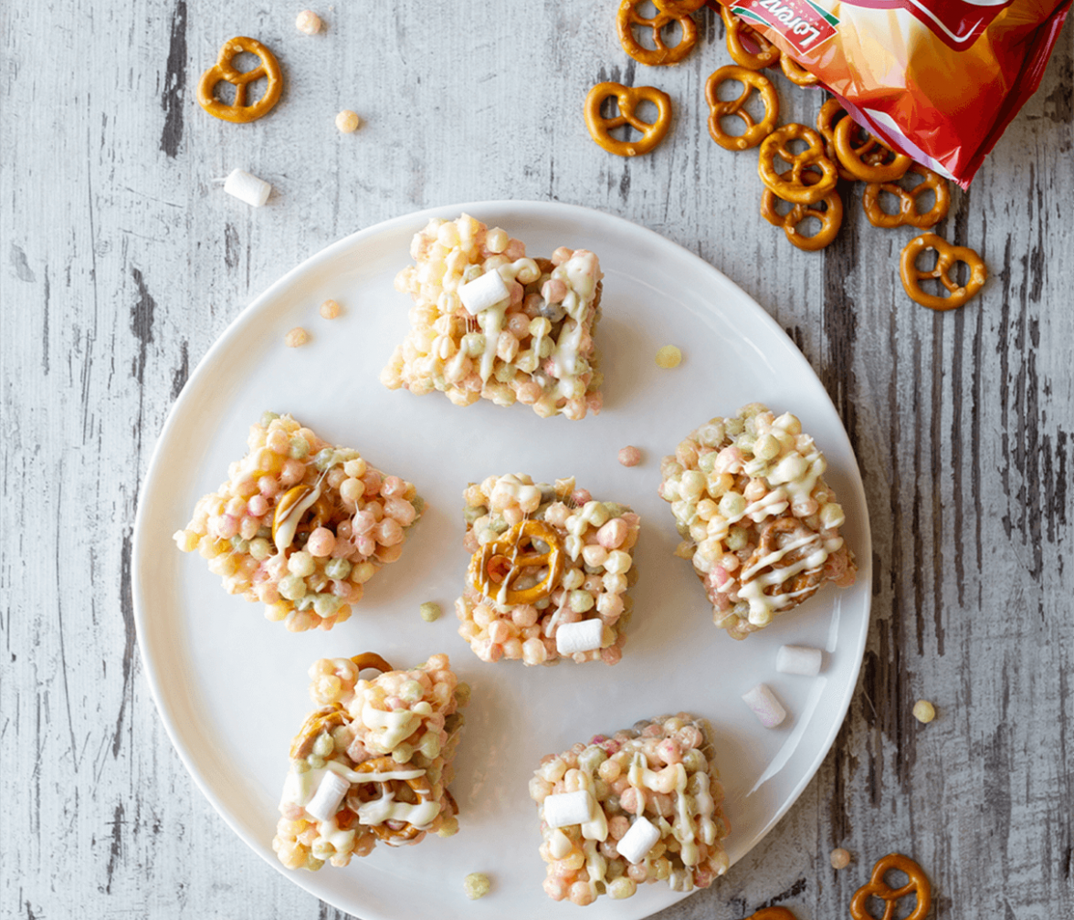 Magisch-Bunte Salty Puffreis-Snacks