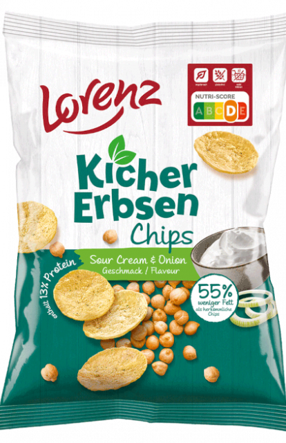 Kichererbsen-Chips Sour Cream & Onion