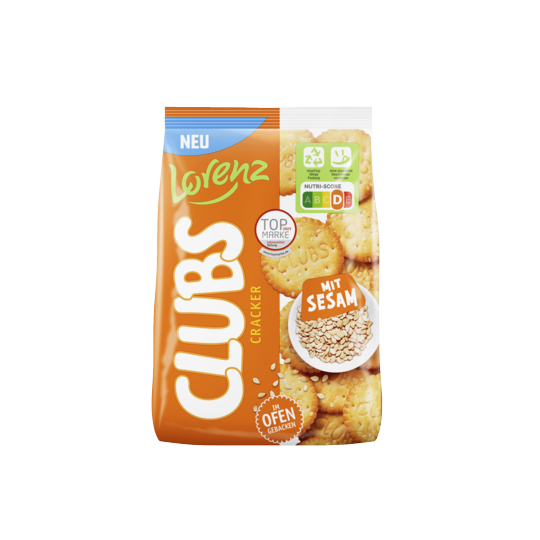 NEU: Clubs Cracker Sesam