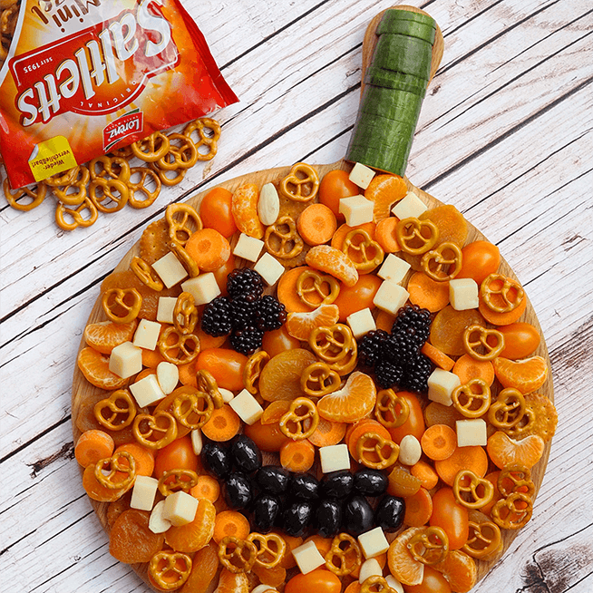 Halloween – Kürbis-Snackplatte
