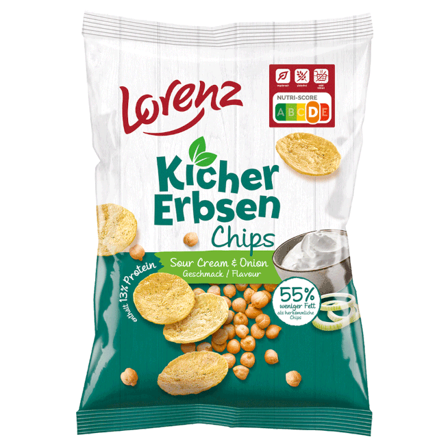 Kichererbsen-Chips Sour Cream & Onion